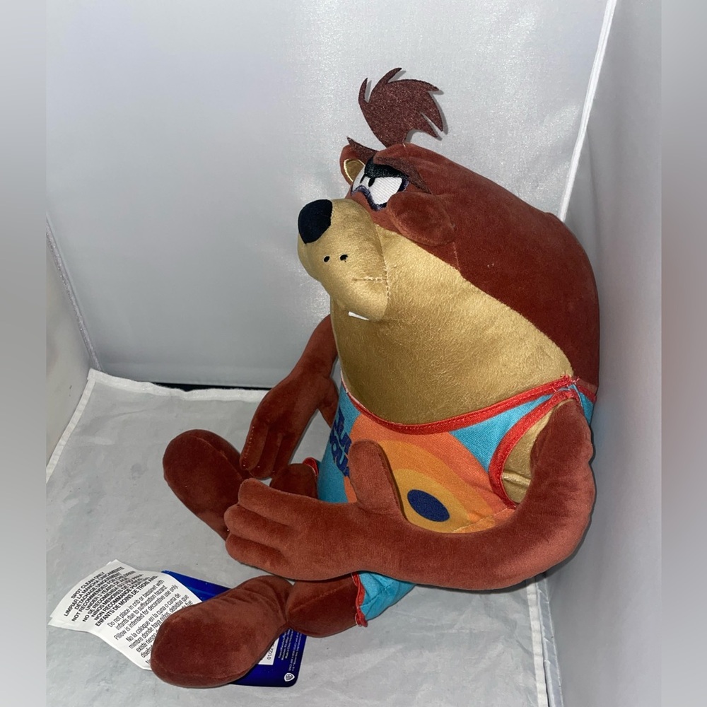 Space Jam A New Legacy Taz Plush Cuddle Decorative Pillow Buddy Brown 14" NEW - Picture 3 of 8